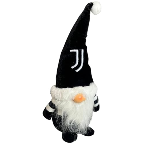 hermet Juventus F.C / Gnomo Natale Arredo / 30 Cm / Bianco/Nero / Prodotto Ufficiale (J001)