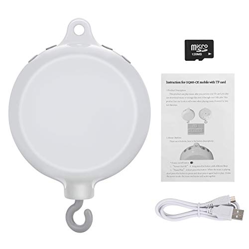 FITNATE Babybeddengoed, roterende muziekdoos, mobiele muziekdoos, speelgoedcadeau, speelt 12 melodieën (zonder klemmen… - Afbeelding 8