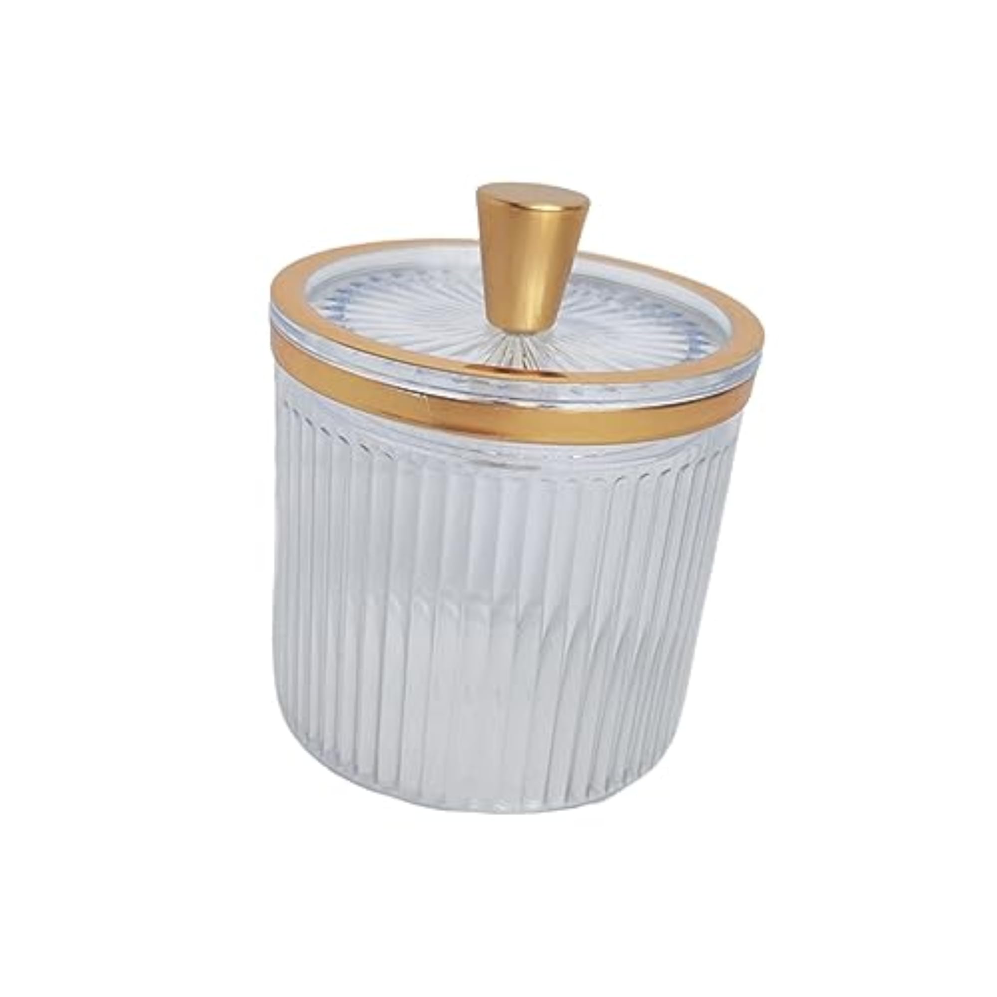 Multifunctional Makeup Cotton Swab Ball Holder Jar with Lid
