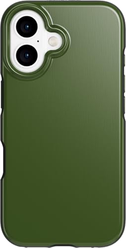 Image of Tech21 EvoDusk case for iPhone 16 Compatible with MagSafe - Impact Protection Case 15x Military Standard Tested - in Green /Black
