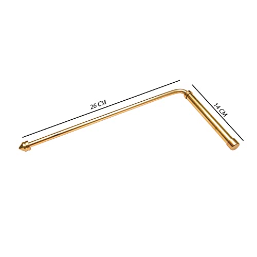 Image of Brass Dowsing Rods Set | 8MM Diameter | Includes Board & Pendulum | Energy Checking Tool for Vastu, Reiki, Feng Shui, Aura Cleansing, Crystal Healing, Water Divining & Dowsing Practices.