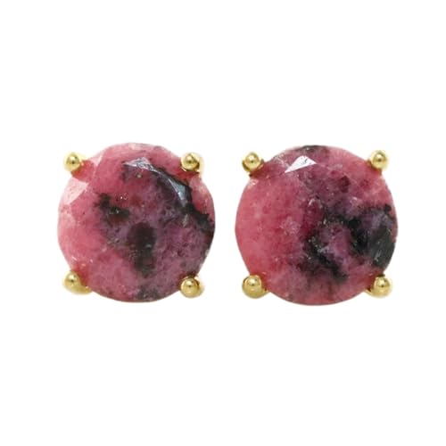 Boucles d'oreilles rhodonite et or : le bijou minimaliste pour votre quotidien