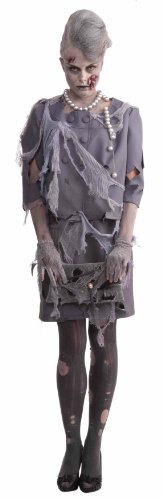 Woman's Zombie Costume, Gray, One Size