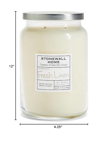 Stonewall Kitchen 652602 Stonewall Home Fresh Linen Large Glass Apothecary Jar thumb #2