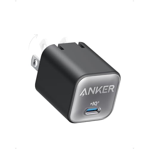 USB C Charger Block, 30W USB C GaN Charger, Anker 511 Charger (Nano 3), PIQ 3.0 Foldable PPS Fast Charger for iPhone 14/14 Pro/14 Pro Max/13 Pro, Galaxy, iPad (Cable Not Included) - Phantom