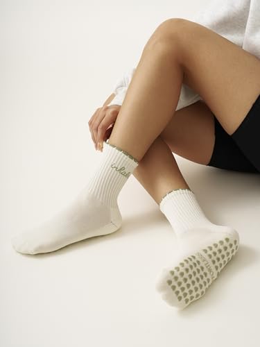 Image of Shapes Studio Half Calf Grip Socks, Cute Fruit Pilates Socks, Ruffle Socks, Non-Slip for Barre Yoga
