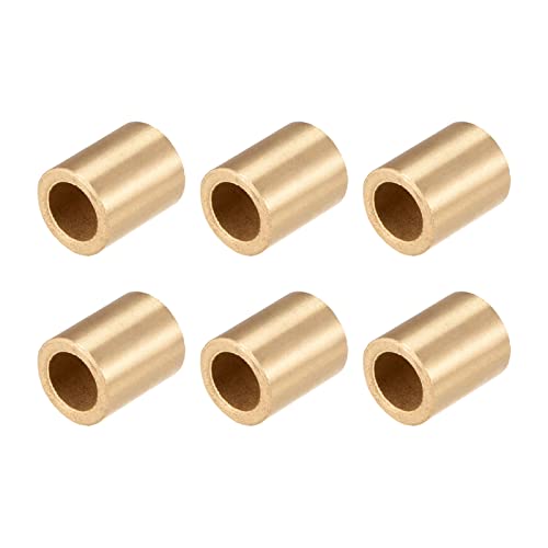 QUARKZMAN 8mm x 12mm x 15mm Roulement Manchon x 6PCS Autolubrification étain Bronze Bagues pour Eléctrique Equipment et Ménage Equipment