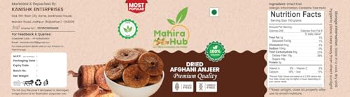 Image of MAHIRA HUB Anjeer /Figs 100g | Afghani Anjeer I Low in Fat | Healthy Snack I Rich Source of Vitamins Dietary Fiber (Pack of 1)