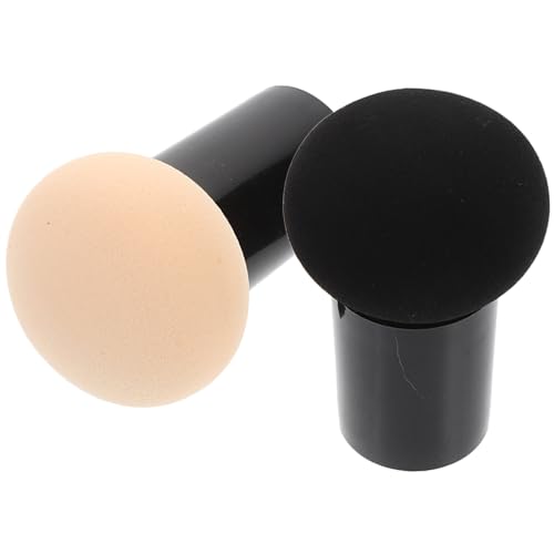 Angoily 2pcs Beauty Sponge Makeup Puff Pad Round for Dry Wet Use Girl Makeup Tool