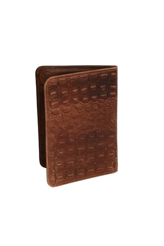 STS Ranchwear Womens Catalina Croc Magnetic Chestnut Leather Clutch Bag2