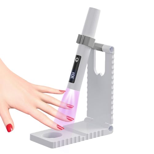Mini lámpara de uñas, secador de esmalte de gel, carga USB, pantalla LCD, luz LED para uñas con 2 modos de sincronización para viajes por carretera, camping, , estudio, hogar, salón, avión