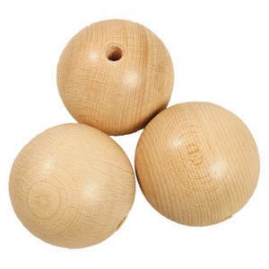 Holzkugeln durchgebohrt, Gr&ouml;&szlig;e 70mm, 1 St&uuml;ck