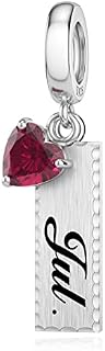 DALARAN Birthstone Dangle Charm for Pandora Bracelet Women 925 Sterling Silver Jan-Dec Charm
