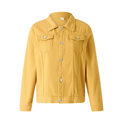 Fanvereka Jean Jackets for Women Fashion Casual Denim Jacket Long Sleeve Button Down Chest Pocket Coat4
