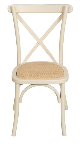 Biscottini Silla de Madera Maciza Blanca