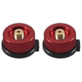 Uooduby 2X Convertidor de División de Estufa para Camping Al Aire Libre Picnic Mini Quemador de Adaptador de Botella de Gas Accesorios de Conector de Adaptador de Estufa de Gas Portátil