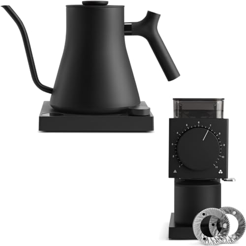 Comparison: Best Stagg Coffee Kettle 8 Matte Black Coffee Connoisseur Bundle: Fellow Stagg EKG Pro Electric Gooseneck Kettle + Gen 2 Ode Brew Grinder