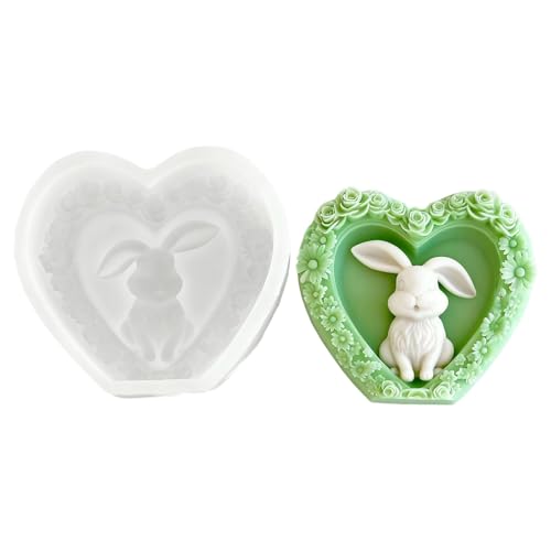 Oxxggkao Moules en silicone multi-usages en forme de cœur pour la fabrication de résine époxy, savon, chocolat, outil de cuisson en forme de cœur