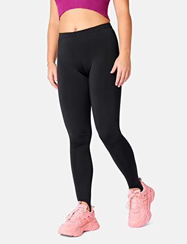 Foto von Bellivalini Damen Thermoleggings Leggings mit Fütterung Winterleggings mit Steigbügel BLV50-274 (Schwarz, M)
