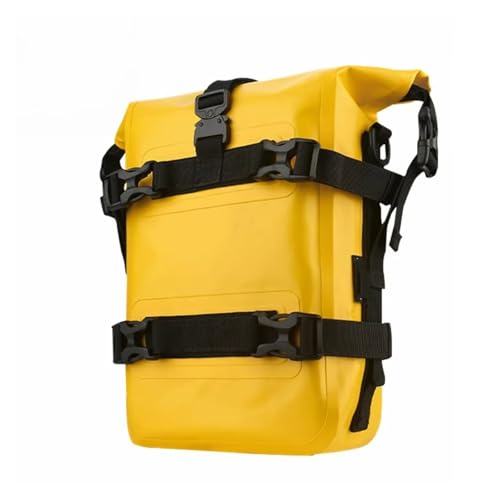 Sacoche de moto étanche 6L jaune pour barres de sécurité afin de ranger vos outils