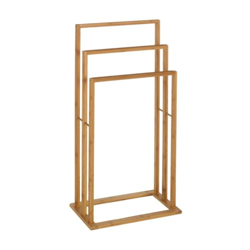 Toallero múltiple Natural de Madera de bambú de 40x24x82 cm - LOLAhome