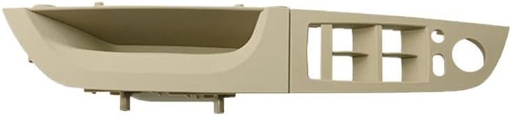 Driver Side Door Handle car Inner Handle Interior Drivers Window Switch armrest Panel Pull Trim Cover for BMW 3 Series E90 E91 316 318 320 325 328 355mm, Deluxe Beige