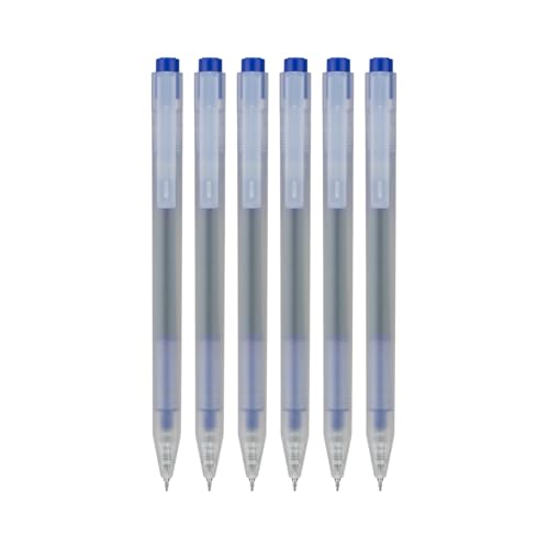 Image of Insight Retractable Rollerball Pens | 0.5mm Micro Tip with Glass Body Design | Quick-Drying, Smudge-Free Ink for Smooth Ink flow | Ideal for Office, School & Journaling (Blue Ink, Pack of 6)