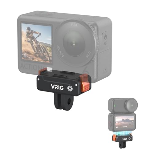 Image of VRIG Magnetic Quick Release Base for DJI OSMO Action6 /Nano,with Two-Prong Adapter for Tripod Accessories