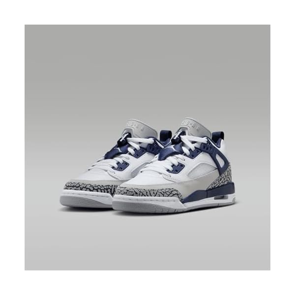 Jordan Spizike Low Big Kids' Shoes (FQ3950-140, White/Neutral Grey/Anthracite/Midnight Navy) - Image 6