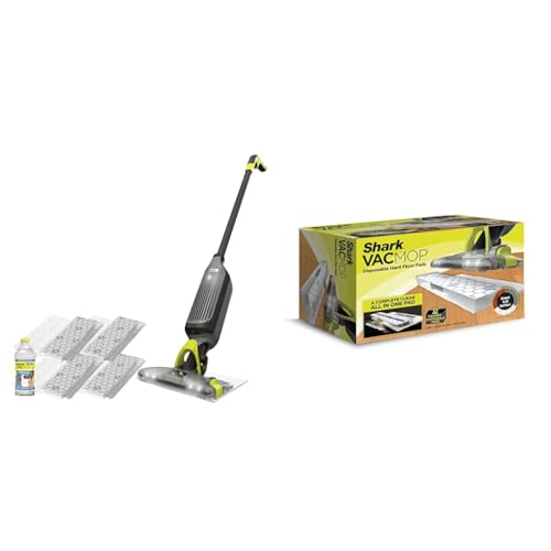 Image of Shark VACMOP Pro Cordless Hard Floor Cleaner with 36 Disposable Pads & 12oz Multi-Surface Cleaning Solution, Vacuum and Spray Mop, Powerful Suction, Lightweight, LED Headlights