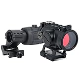 AT3 Tactical RCO Red Dot Sight with Circle Dot Reticle + 3X Magnifier Combo Kit