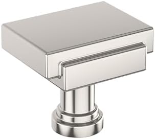 Signature Hardware 954046-1116 Gilderoy 1-1/16 Inch Rectangular Cabinet Knob - Polished Nickel