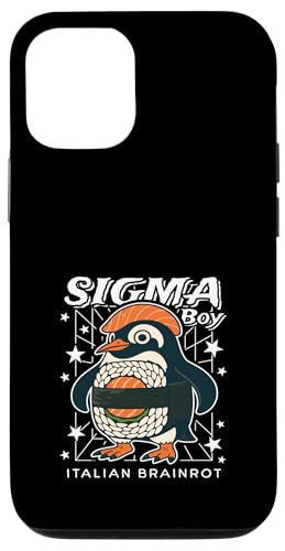 Sigma Penguin Boy Funny Italian-Brainrot Gen Z Meme Coque pour iPhone 12/12 Pro