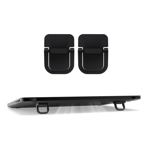 Support ordinateur portable pliable alliage zinc noir rehausseur clavier bureau