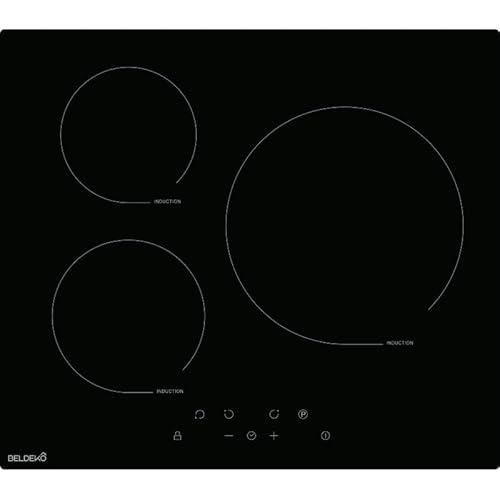 BELDEKO Plaque de Cuisson 3 foyers Induction 5800 WATTS - Grand feu de 280 mm
