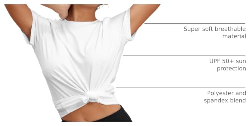 Image of KevaMolly Workout Tops for Women UPF50+ Breathable Loose Fit Yoga T Shirts Short Sleeve Running Gym Athletic Tee Top