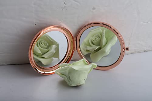 Espejo de maquillaje de bolsillo redondo estilo vaquero miniatura 7
