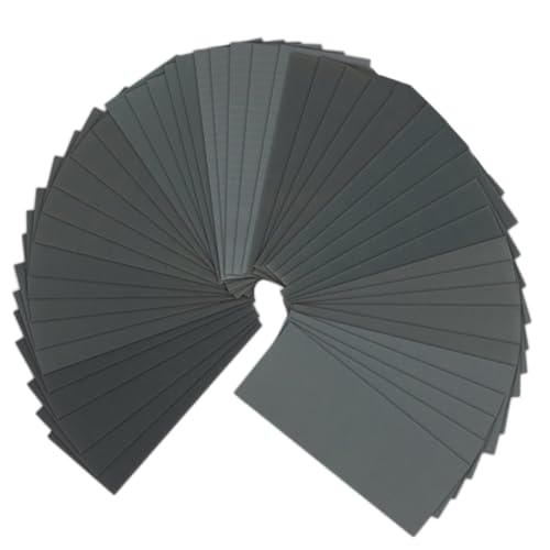 HAMPPLIES 90 piezas Surtido Lijas Seco y Mojado Grit para Lijado Automotriz Madera Muebles Acabado Resistente al Agua