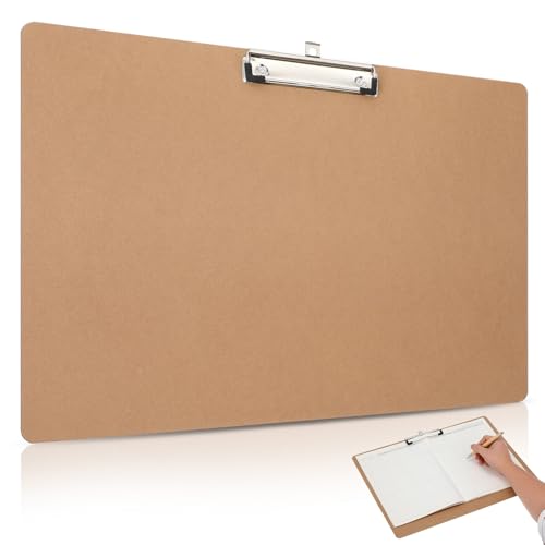 Hemobllo Portapapeles A3 Horizontal 45X33 CM para Oficina y Hotel, Tablero Resistente con Clip Metálico Ajustable, Organizador de Archivos y Soporte para Escritura y Dibujo Portátil