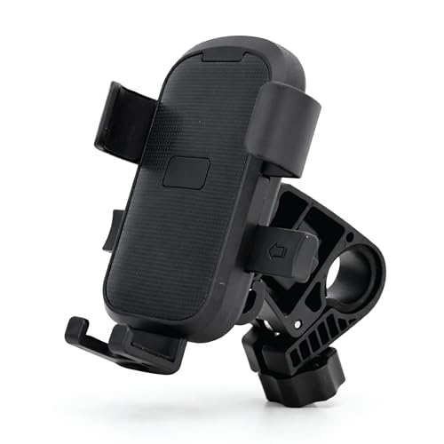 Image of Robustt Mobile Holder for Bike Handlebar | 360 Rotation + Tilt Adjustment Phone Mount with Anti Shake Grip | Stand Fits 4.7 to 6.8 Inch Mobiles | Bike Smartphone Stand for GPS Navigation (Black)