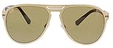 Bvlgari Men's BV5043TK Sunglasses Pale Gold Plated Matte/Polar Brown 57mm