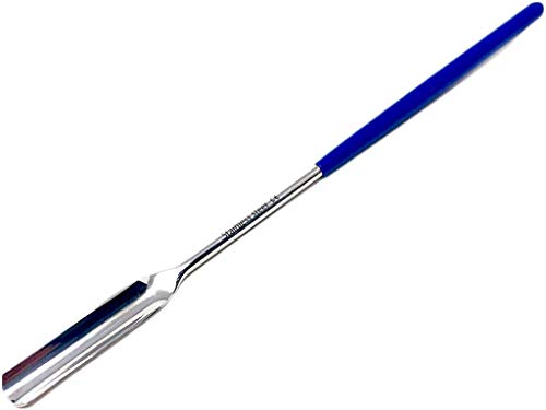 Scientific Labwares Stainless Steel Micro Lab Scoop Half Rounded Spoon Spatula Sampler With Vinyl Handle (9") #TOP23