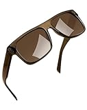 Joopin Gafas de Sol Polarizadas Hombre Protección UV400 Cuadradas Rectangulares Patillas de Acetato Montura de TR90 Marrones