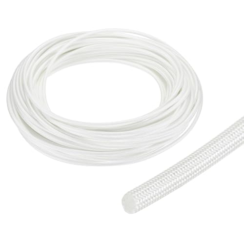 uxcell Insulation Cable Protector 2mm/0.08 Inch-20m/66 Feet White
