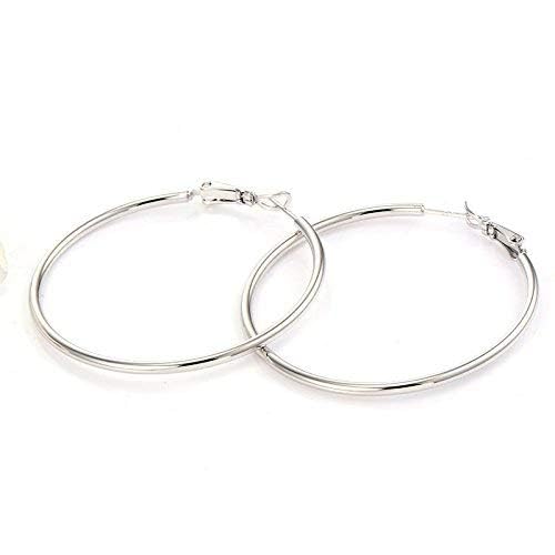 Image of I Jewels Stylish Classic Round Hoop Earring Lightweight Everyday Wear Earrings for Women