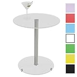 [page_title]-Albatros Glastisch Sunset, Klarglas, Beistelltisch rund, Höhe 50cm, Cocktailtisch/Couchtisch