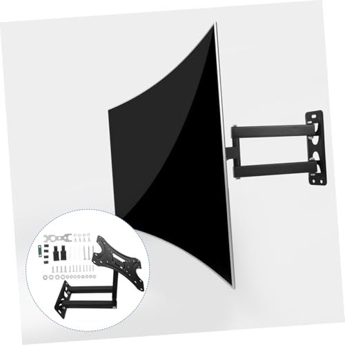 Support de télévision meuble télé mural Amosfun support mural pour téléviseur noir