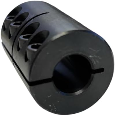 SUMMIT COLLARS ISCC-050-050 Single Split Clamp Shaft Coupler, 1CC-050-050 – 1/2" x 1/2" Bore, Black Oxide Plated Clamping Coupling, 1-1/4" OD, 1-7/8" Length, 8-32 x 1/2" Industrial Shaft Connector