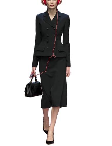 Tenue de fête sans faux pas grâce au costume jupe et smoking décontracté veste croisée