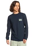 Cuello: cuello redondo Quiksilver Echoes In Time - Camiseta de Manga Larga - Hombre - M - Azul.